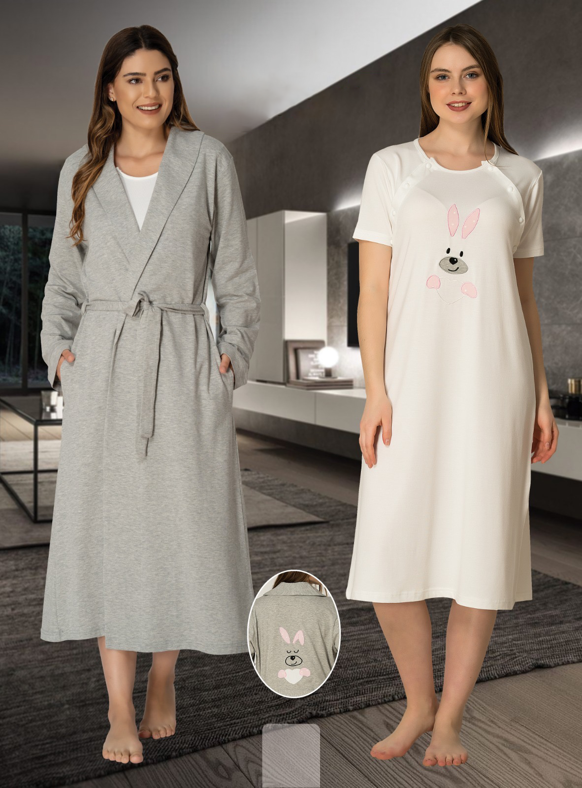 Lohusa Çarşısı 2071 Sabahlıklı Gecelik