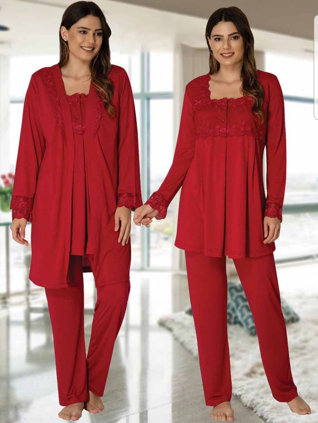 2401 Sabahlıklı Lohusa Pijama Takımı