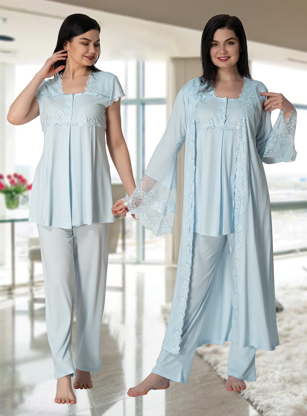 5011 Sabahlıklı Pijama Takımı
