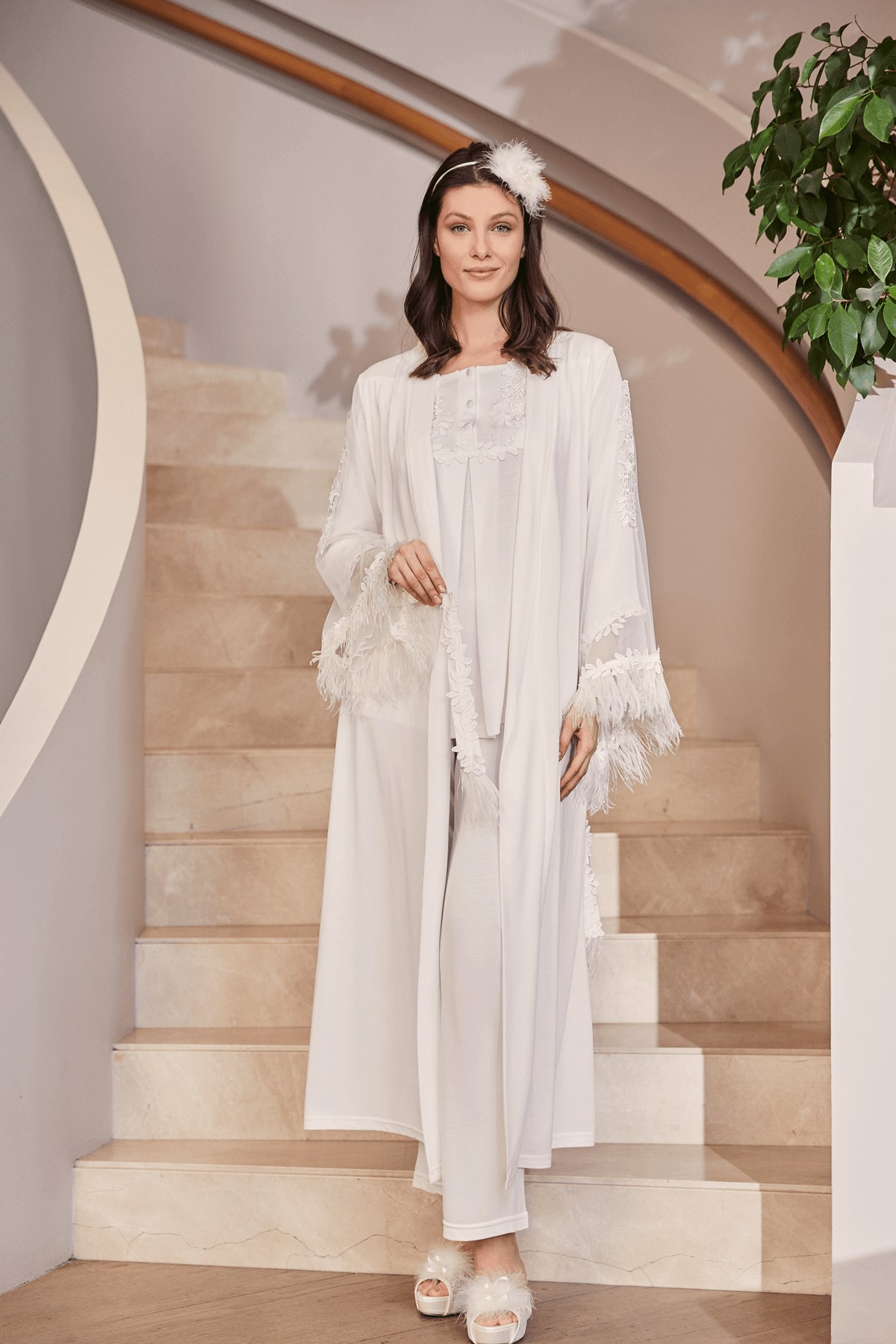 5202 Uzun Sabahlıklı Lohusa Pijama Takımı